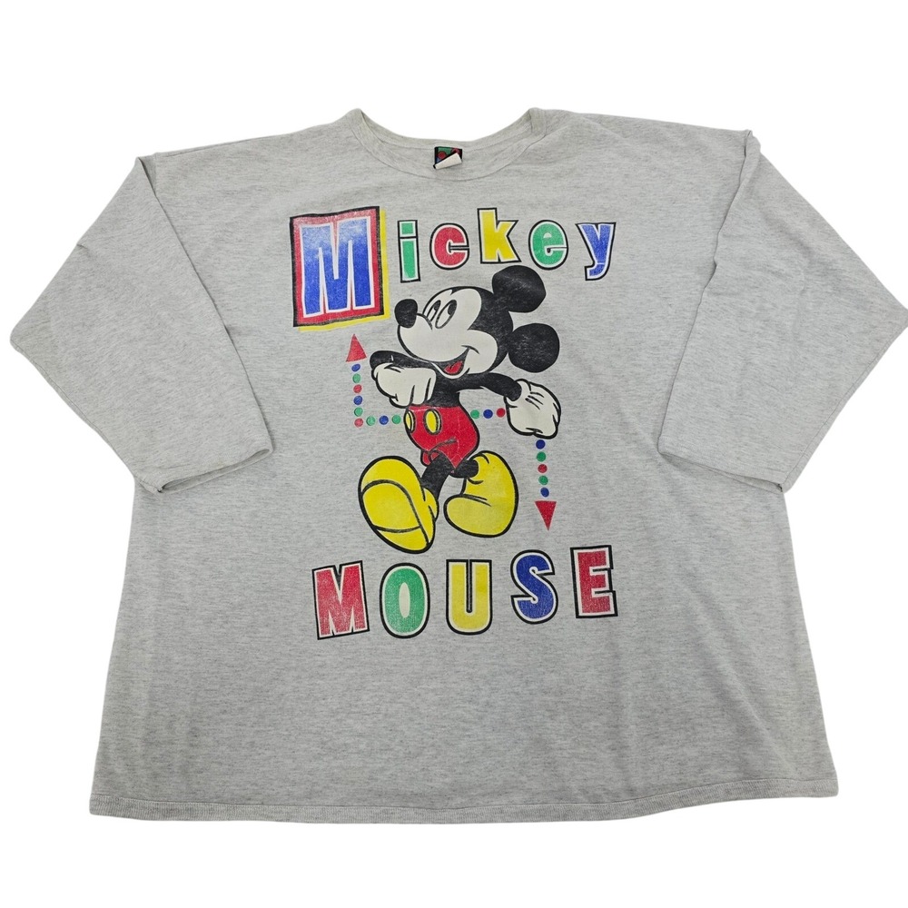 Vintage 90s Mickey Mouse Sweatshirt Mickey Unlimited USA Made Mens 2X‎